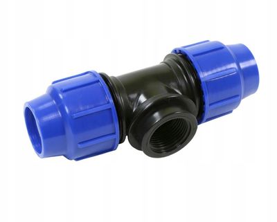 Trójnik skręcany PE 25 x 1" GZ x 25 mm do zraszaczy i rur PE