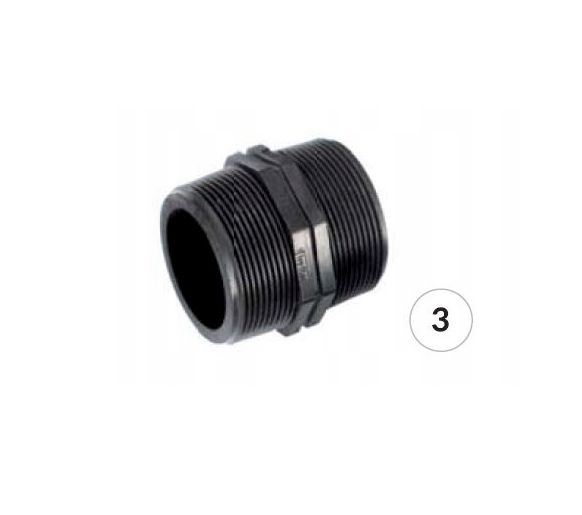 Nypel redukcyjny PP 3/4" GZ x 1/2" GZ do zraszaczy i nawadniania