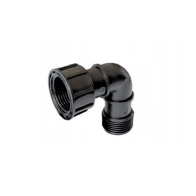 Kolano kolektorowe do elektrozaworów 1" GW x 1" GZ x 25 mm (z ruchomym kołnierzem)