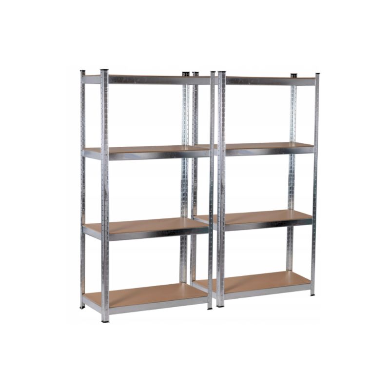 Zestaw 2x Regał Magazynowy Metalowy DOOC 160x80x40 cm (4 Półki, 175 kg)