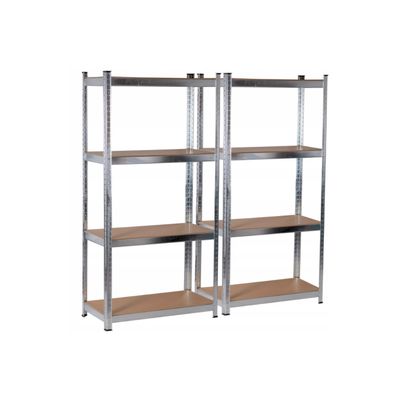 Zestaw 2x Regał Magazynowy Metalowy DOOC 160x80x40 cm (4 Półki, 175 kg)