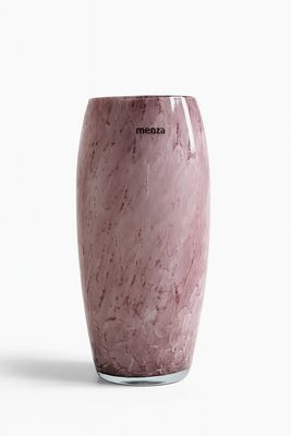 Menza Luxe Glas Vaas - Marmerlook Oudroze