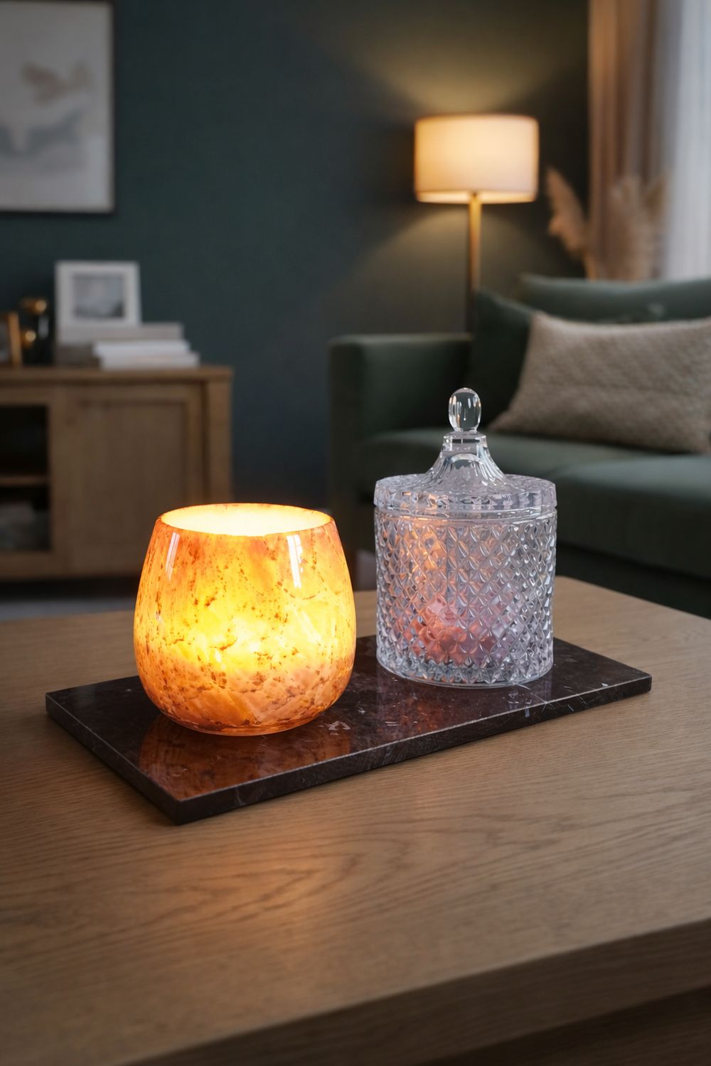 Deep Plum Gloss Glass Candle – Elegant designer scent