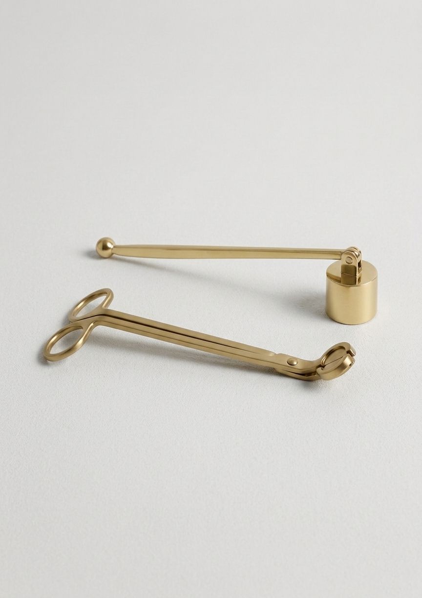Luxury Gold Candle Snuffer – Elegant Wick Extinguisher Tool for Clean, Smoke-Free Candle Care