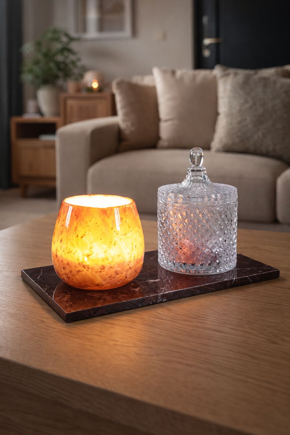 Rode Marmer onderlegger / Marmeren Decorplaat