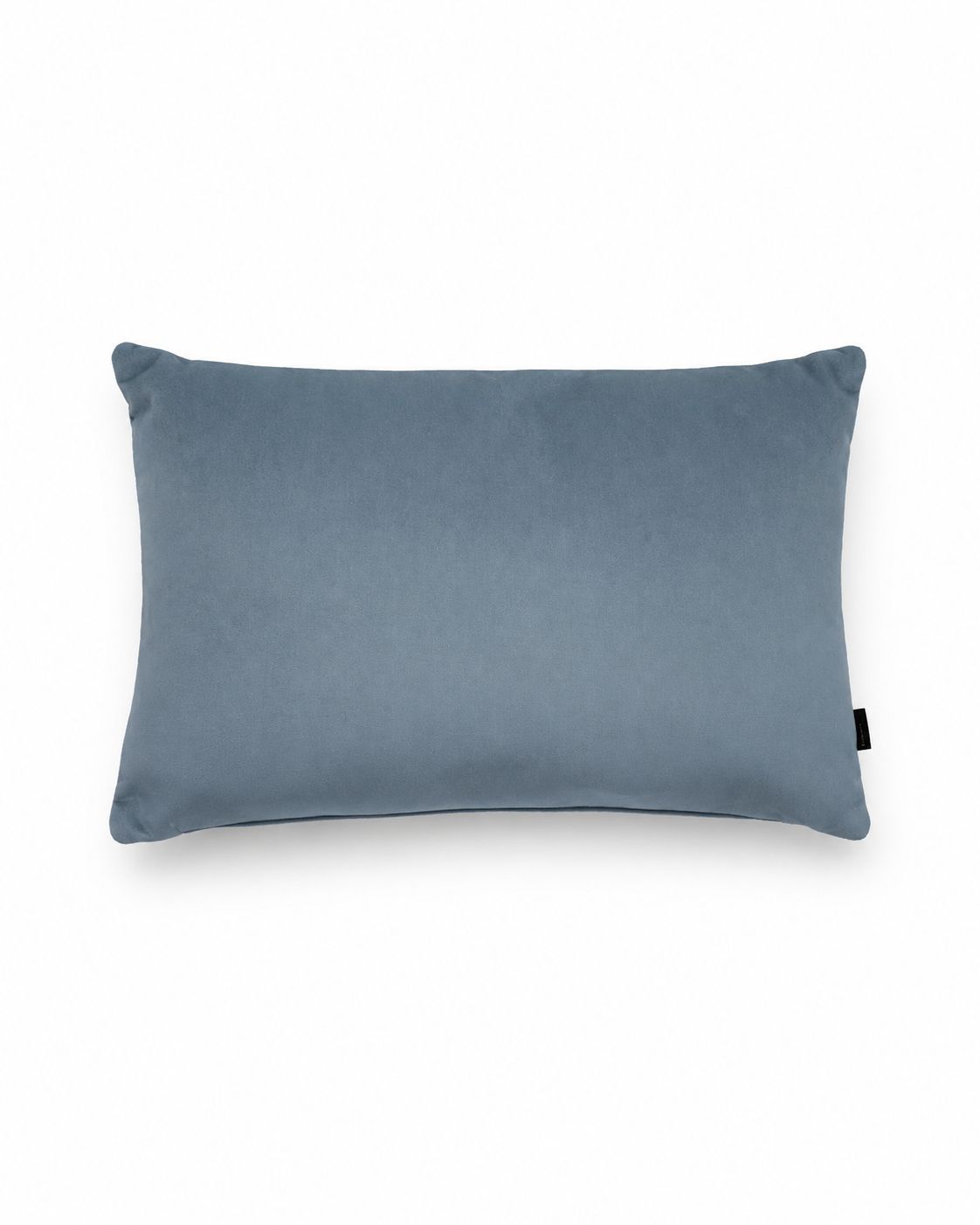 Licht blauw rechthoekig suede kussen