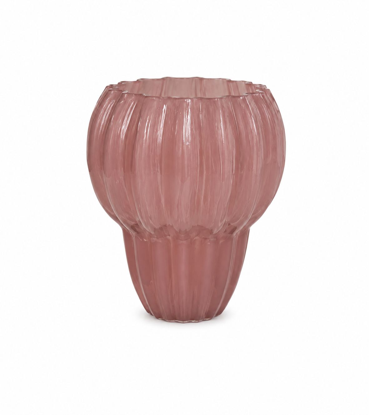 ​Roze glazen vaas – Ribbeldesign