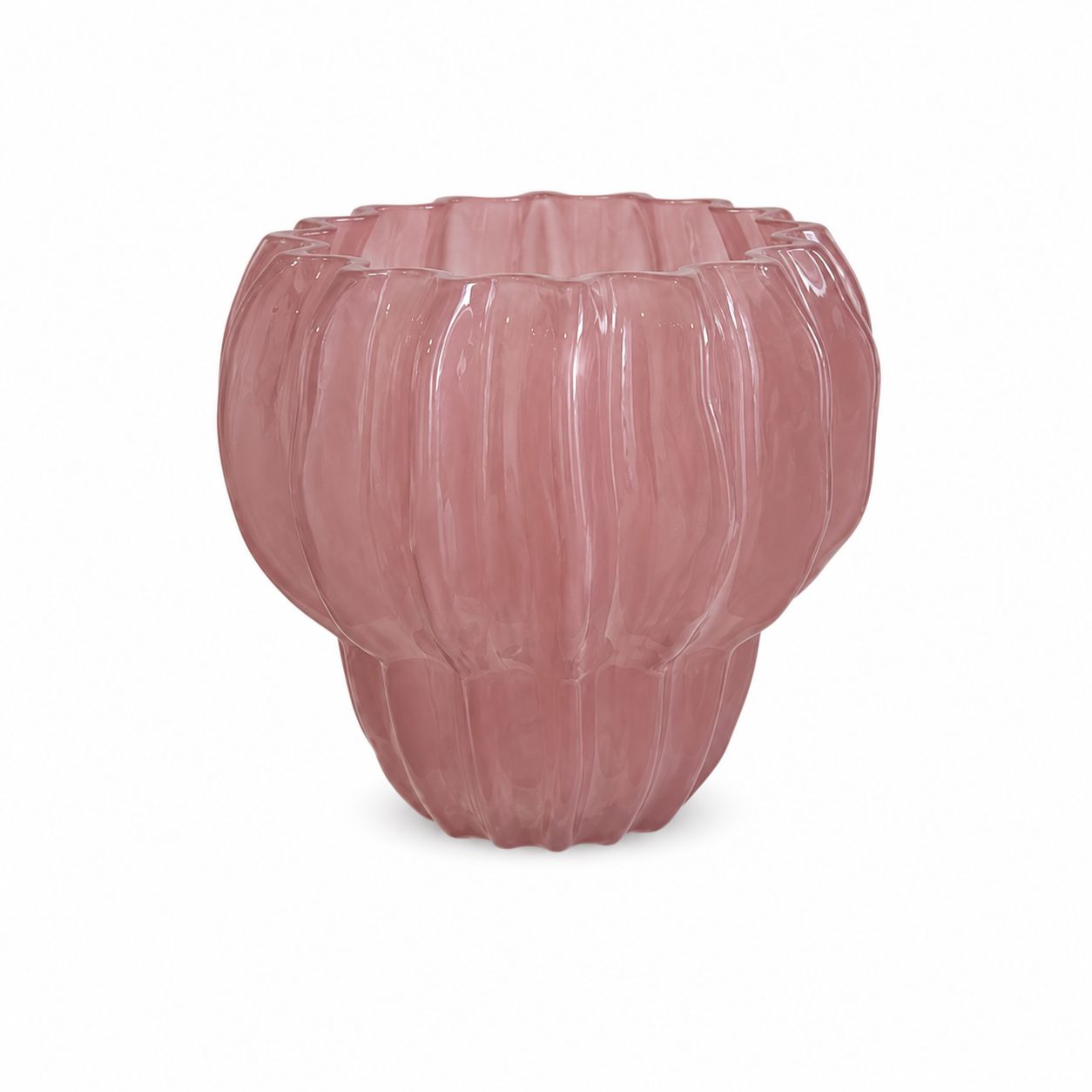 ​Roze glazen vaas – Ribbeldesign