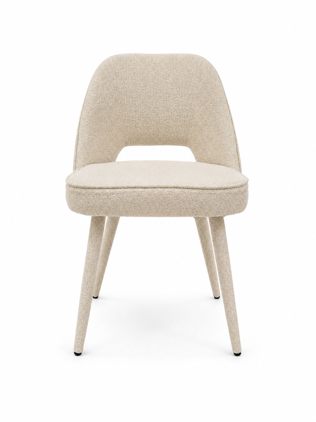 Beige gestoffeerde eetkamerstoel – modern design