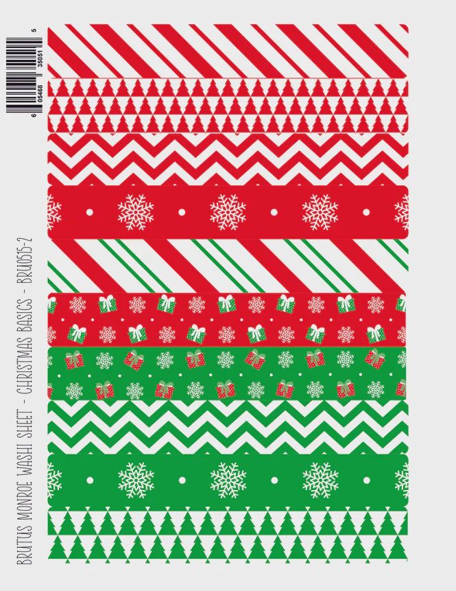Christmas Basics Washi Sheet