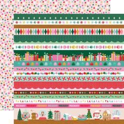 Simple Stories Hard Candy Christmas Double-Sided Cardstock 12&quot;X12&quot; Mix &amp; A-Mingle