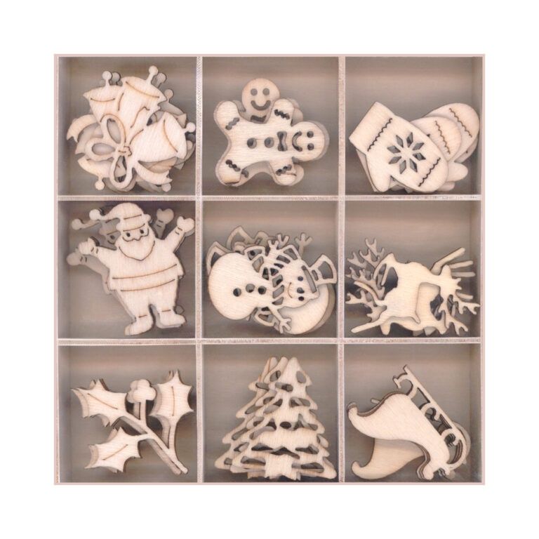 Wooden Elements- Nostalgic Christmas (45 pieces)