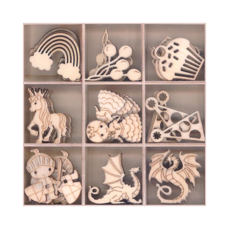 Wooden Elements – Birthday (45 Pieces)