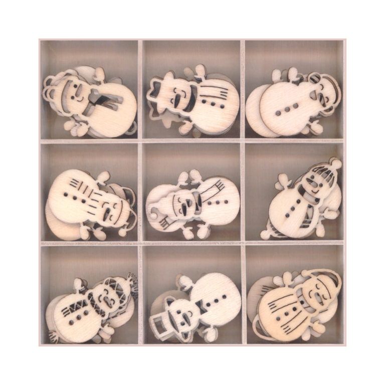 Wooden Elements – Snowman (45 Pieces)