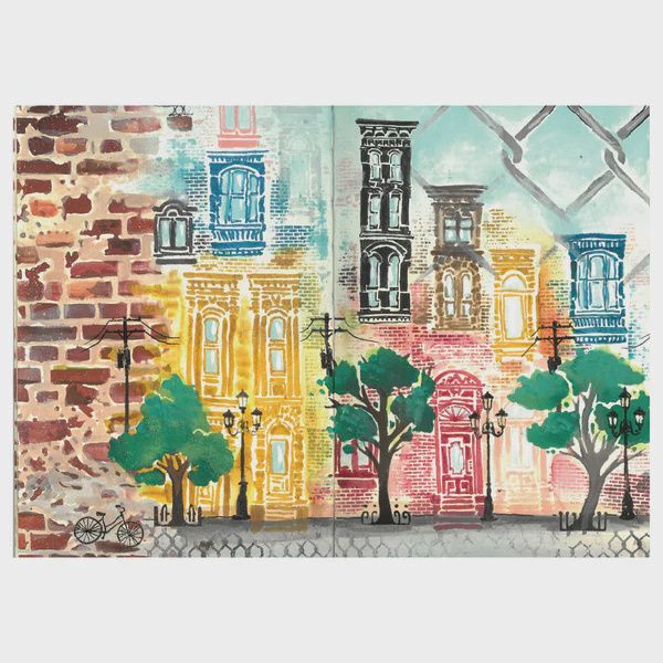 Vic Hollins – Clear Stamps Set with Stencils – City Life (23 Pieces)