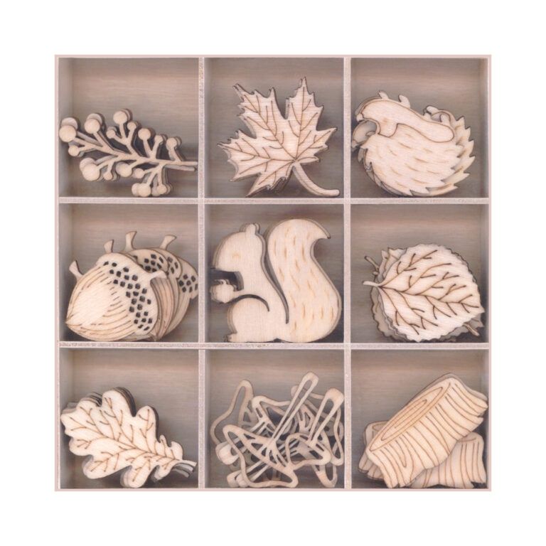 Wooden Elements – Fall (45 Pieces)