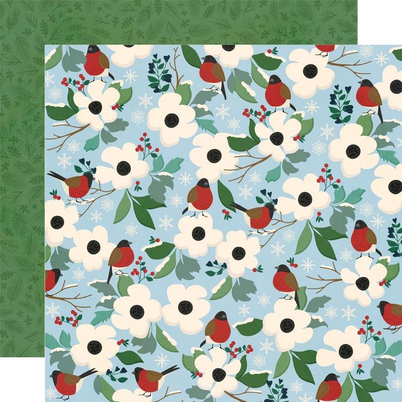 Simple Stories Simple Vintage Flannel Season Double-Sided Cardstock 12&quot;X12&quot; Winter Joys