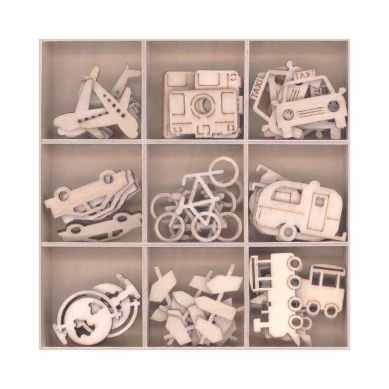 Wooden Elements – Travel (45 Pieces)