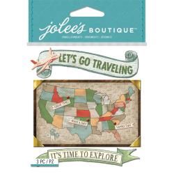Jolee&#39;s Boutique Themed Embellishment Usa Map