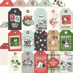 Simple StoriesSay Cheese Classic Mouse Christmas Double-Side Cardstock 12&quot; Tag Elements