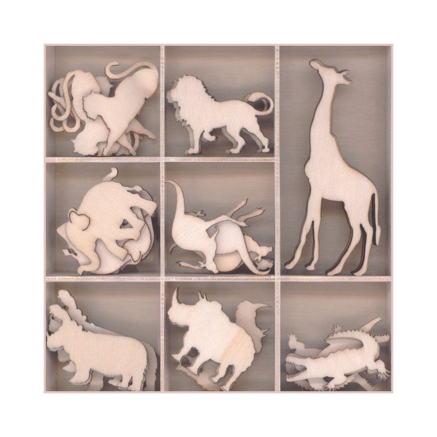 Wooden Elements – At the Zoo (35 Pieces)