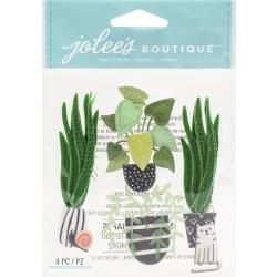 Jolee&#39;s Boutique Themed Embellishments 4/Pkg House Plants