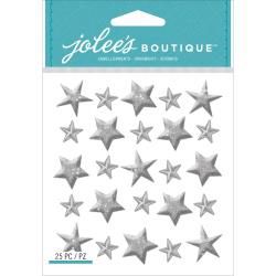 Jolee&#39;s Cabochon Dimensional Repeat Stickers Silver Star