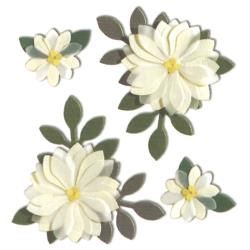 Jolee&#39;s Boutique Dimensional Stickers Vanilla Flowers