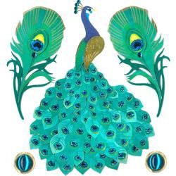 Jolee&#39;s Boutique Themed Embellishment Peacock