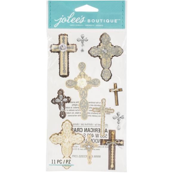 Jolee&#39;s Boutique Themed Embellishments Inspirational Crosses