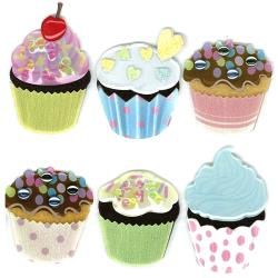 Jolee&#39;s Boutique Dimensional Stickers Vellum Cupcakes