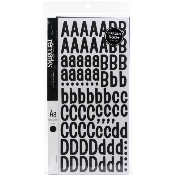 Remarks Sticker Book Large-Patchwork-Black
