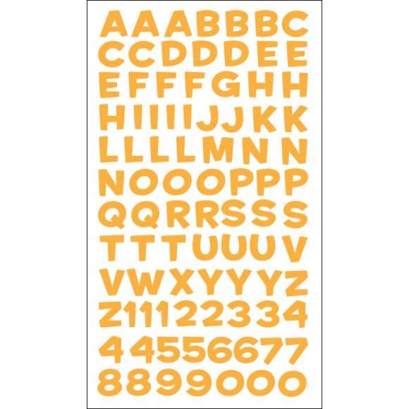 Sticko Alphabet Stickers Fun House Yellow Metallic