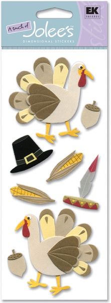 Jolee&#39;s Thanksgiving Turkey Dimensional Stickers