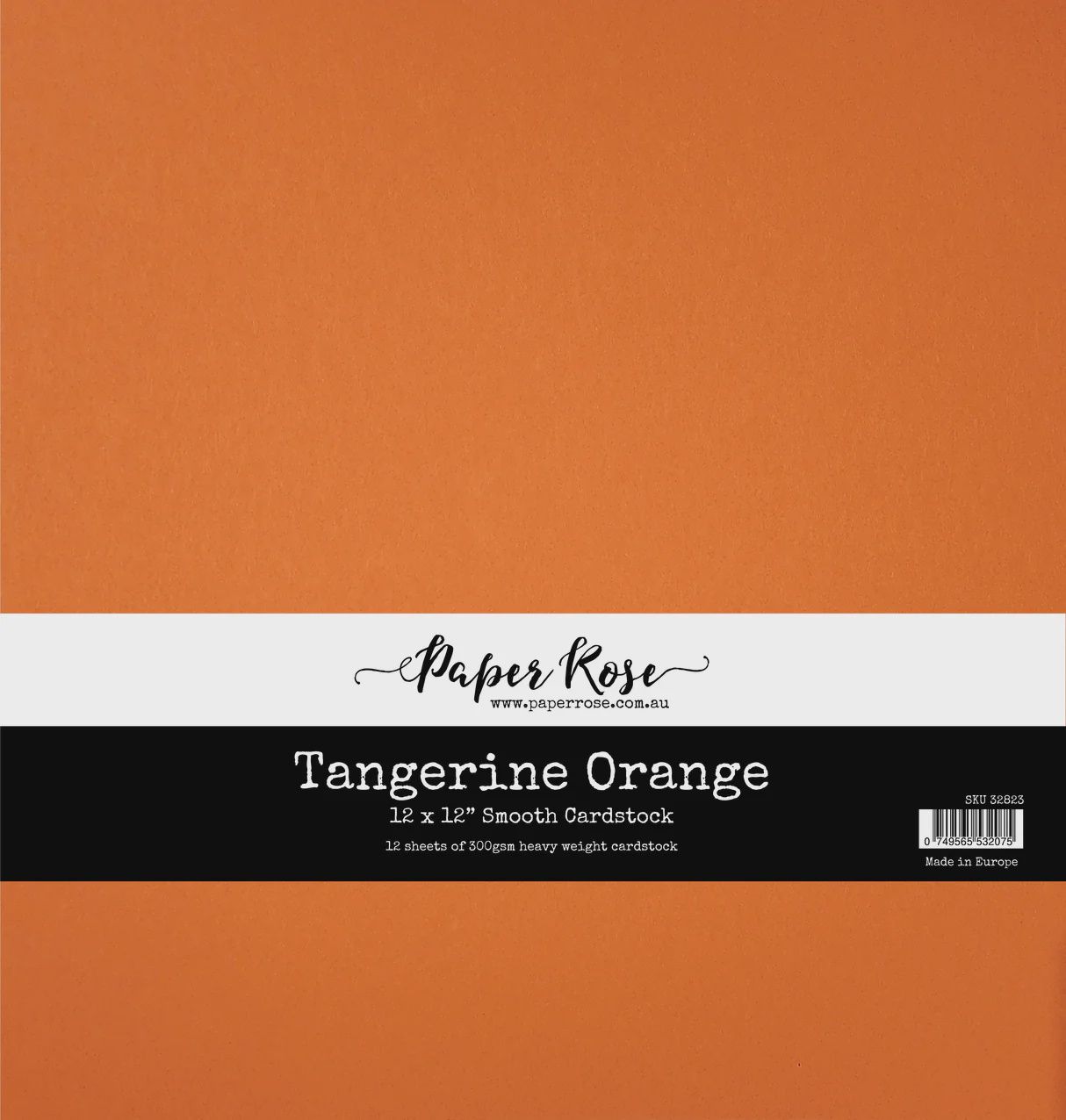 Tangerine Orange Smooth Cardstock 12x12&quot; 12 sheets