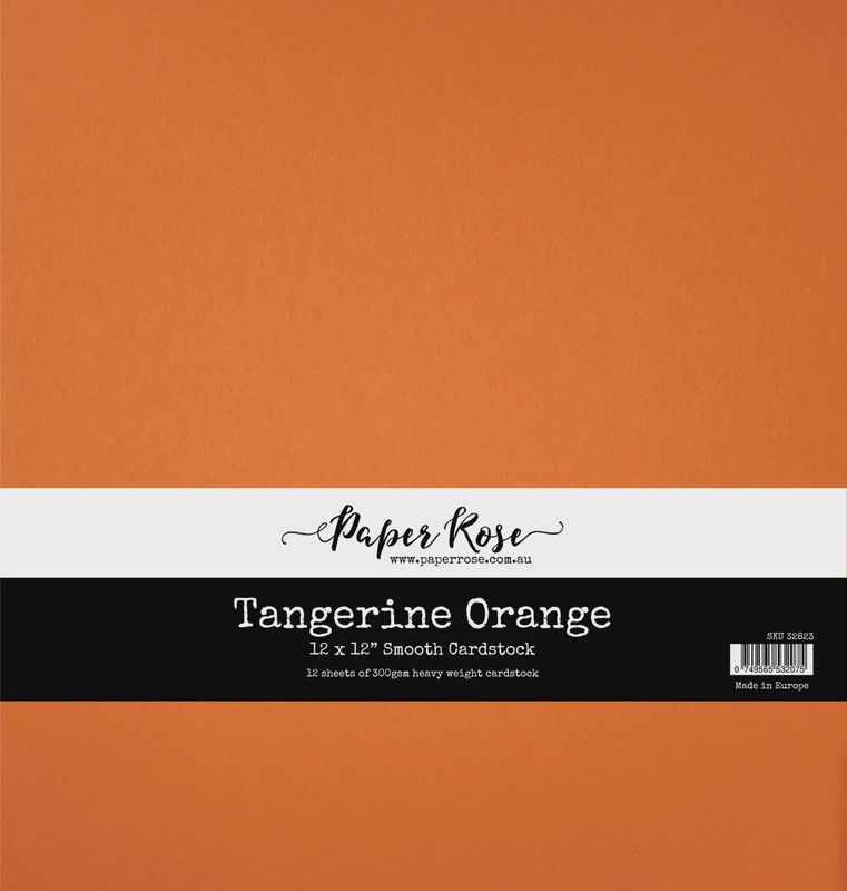 Tangerine Orange Smooth Cardstock 12x12&quot; 12 sheets
