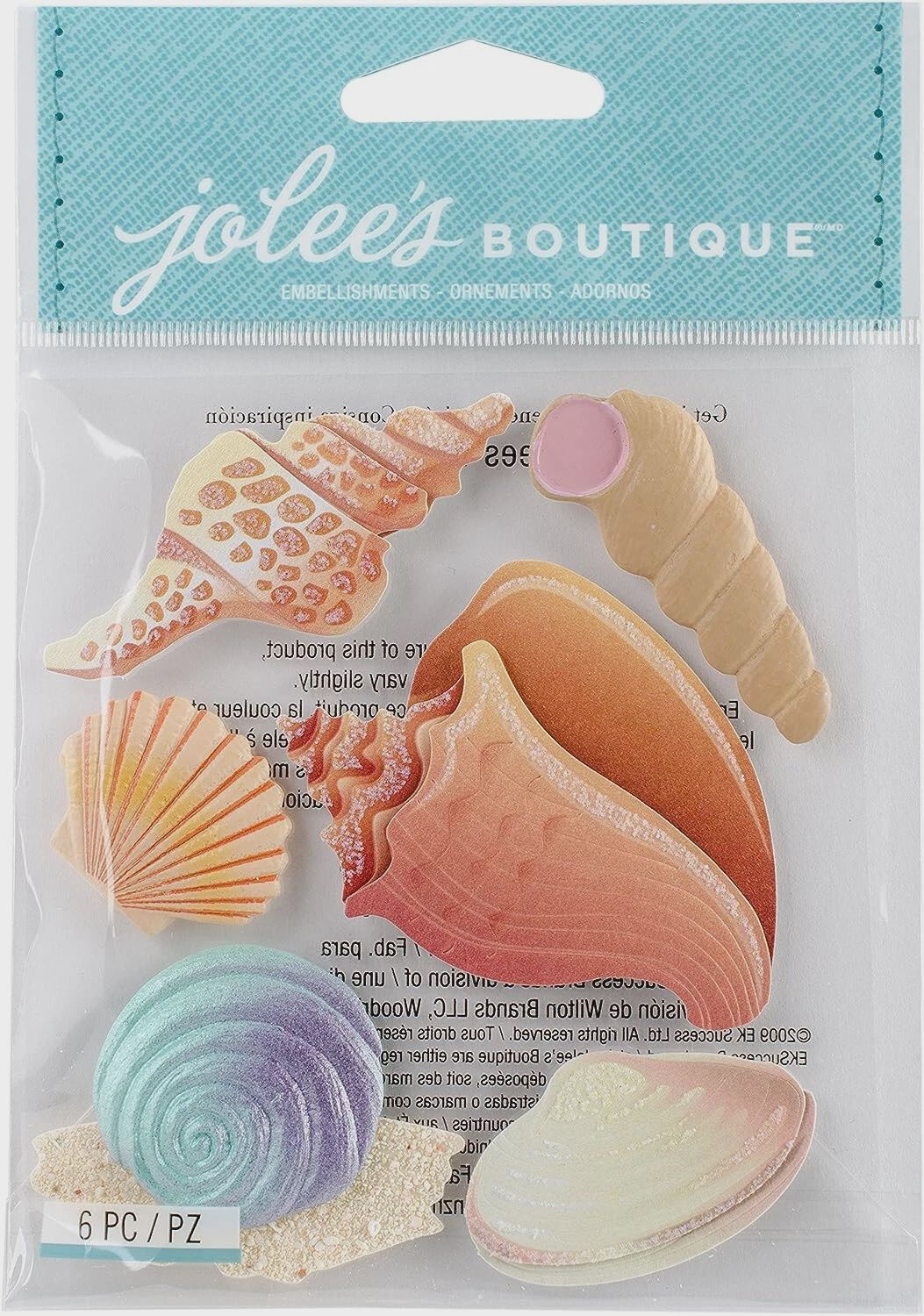 Jolee&#39;s Boutique Dimensional Stickers ~ Seashells