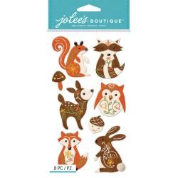 Jolee&#39;s Le Grande Dimensional Stickers Woodland Felt Animals