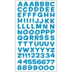 Sticko Alphabet Stickers Fun House Blue Metallic