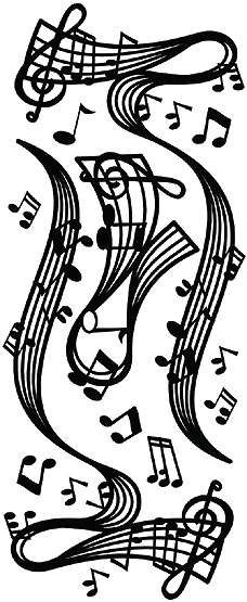 Peel Off Stickers – Gold – Border Music (6 Pieces