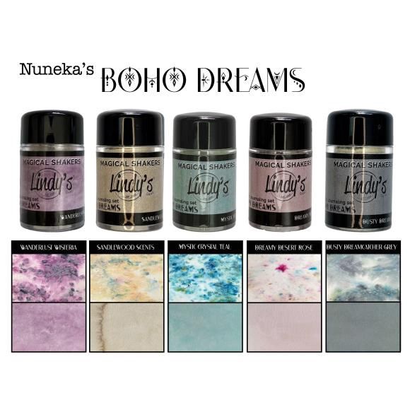 Lindy&#39;s Stamp Gang Magical Shaker 2.0 Set 5/PKg Boho Dreams