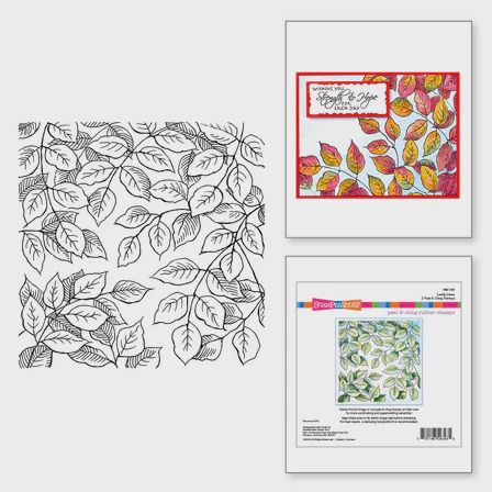 Stampendous Leafy Lines Cling Rubber Stamp Set from the Beautiful Backgrounds Collection