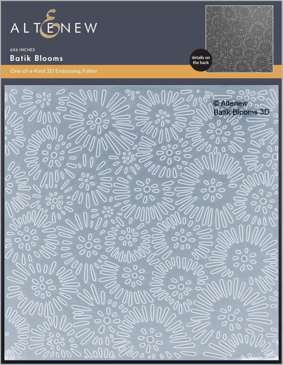 Batik Blooms 3D Embossing Folder
