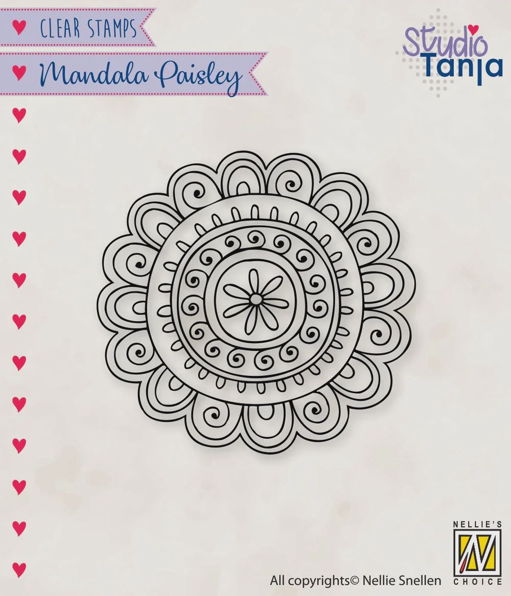Nellie&#39;s Choice Clear Stamp Mandalas Paisley Flower