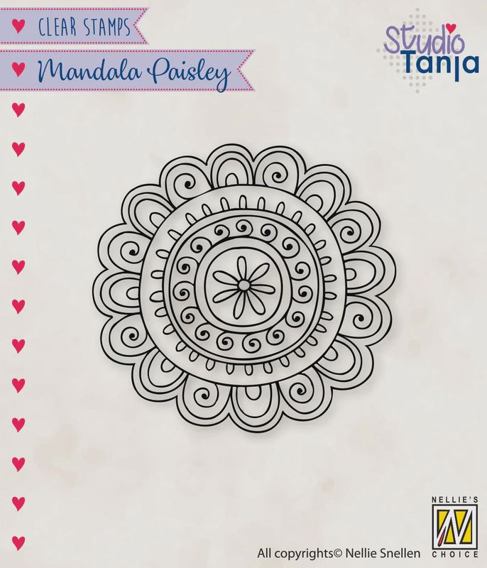 Nellie&#39;s Choice Clear Stamp Mandalas Paisley Flower