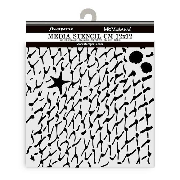 Stamperia Stencil 4.72&quot;X 4.72&quot; Silent Sea Net