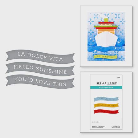 La Dolce Vita Banners Etched Dies from the La Dolce Vita Collection
