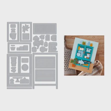 Hero Arts Classic Cabinet Die Set from the Retro Kitchen Collection