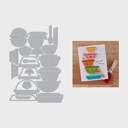 Hero Arts Classic Casserole Die Set from the Retro Kitchen Collection