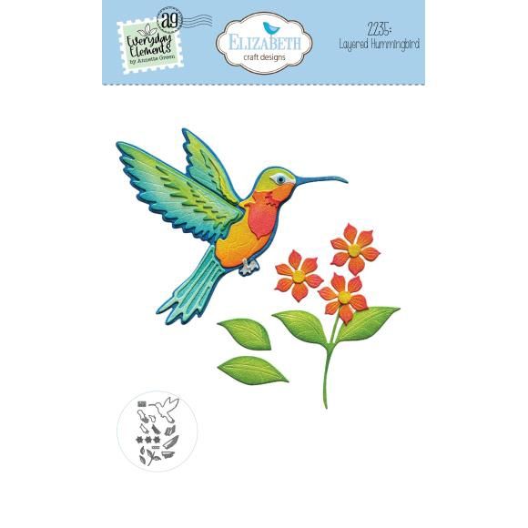 Elizabeth Craft Metal Dies Layered Hummingbird